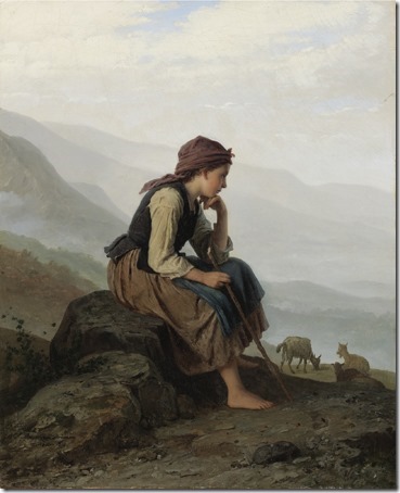 Johann  Meyer Von Bremen、希少画集より A menina pastora de cabras – Meyer von Bremen – Instituto Poimênica