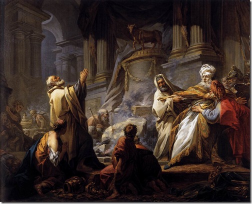 Jeroboam Offering Sacrifice for the Idol, 1752, Jean-Honoré Fragonard