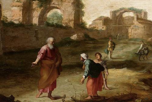 Elias e a Viúva de Sarepta (Zarefate) – Bartholomeus Breenbergh